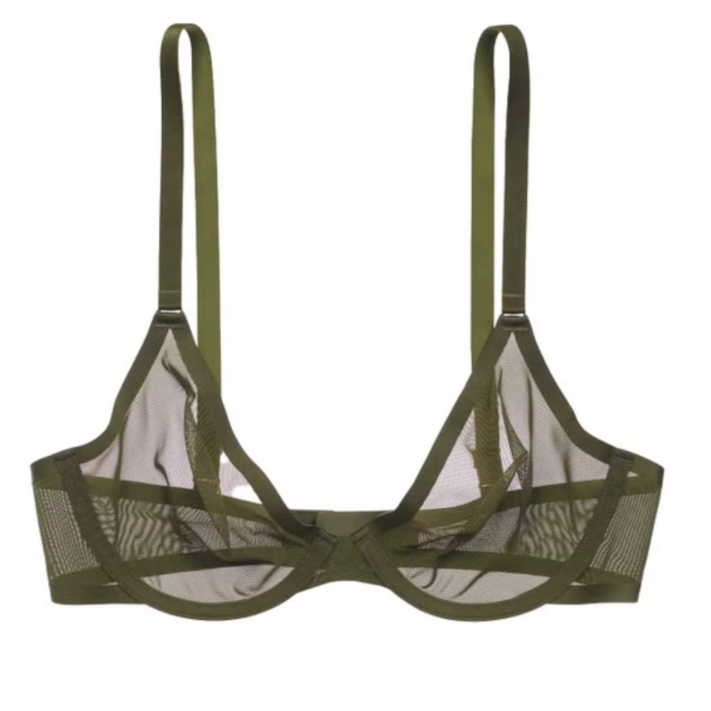CUUP Moss The Plunge Underwire Sheer Bra